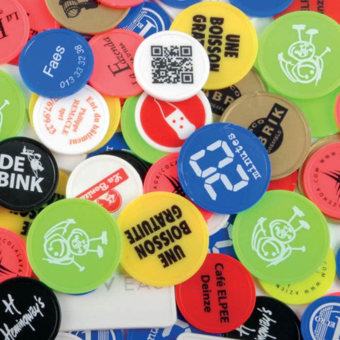 Plastic tokens 23.3mm