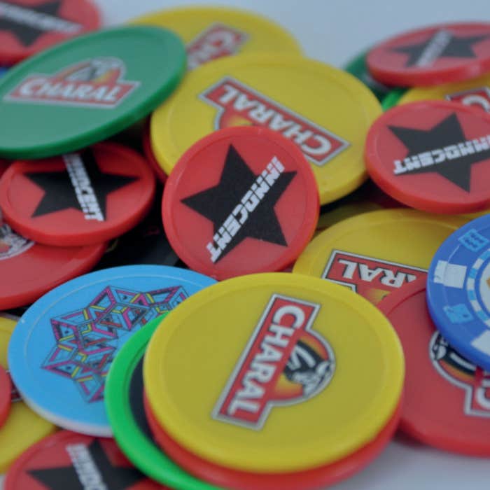 Plastic tokens 25mm