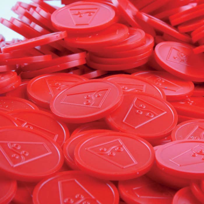 Plastic tokens 25mm