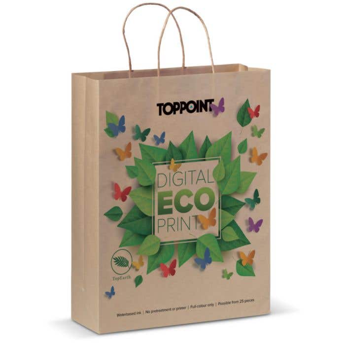 Papieren kraft geschenktas [32x12x41 cm]