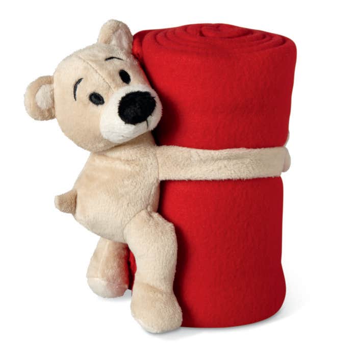 Fleece blanket with bear MANTA