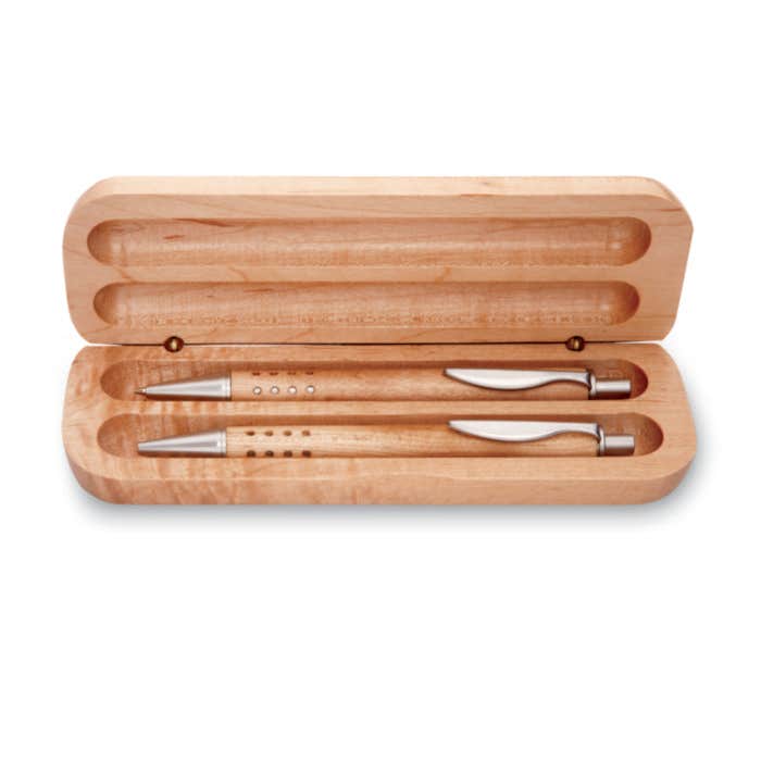 Houten pennenset Demoin