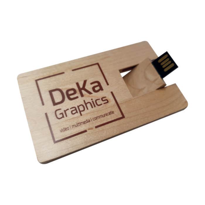 Wooden USB stick bank card