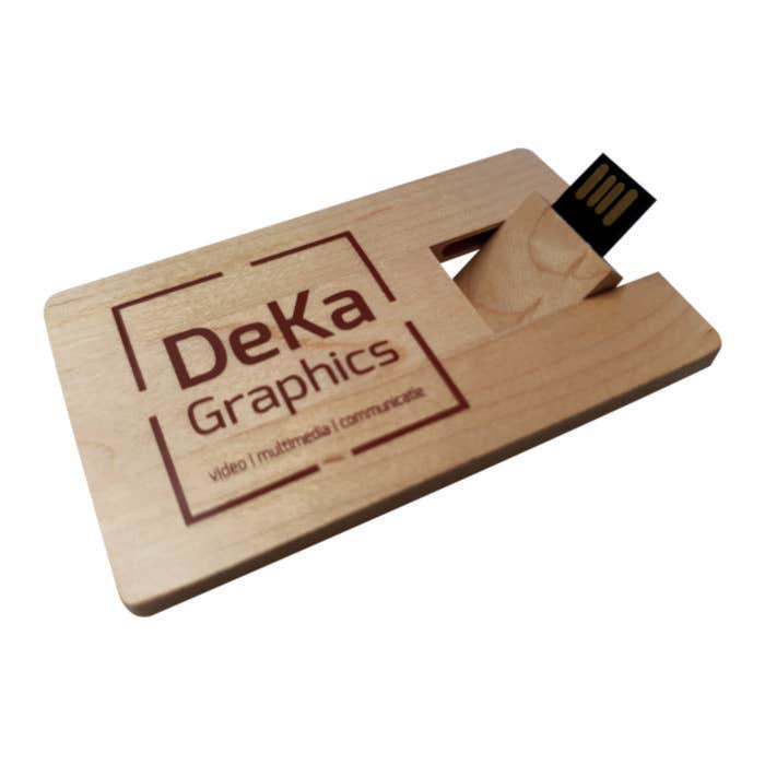 Wooden USB stick bank card