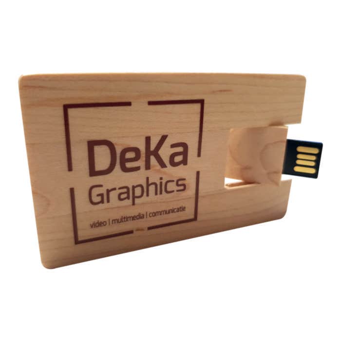 Wooden USB stick bank card