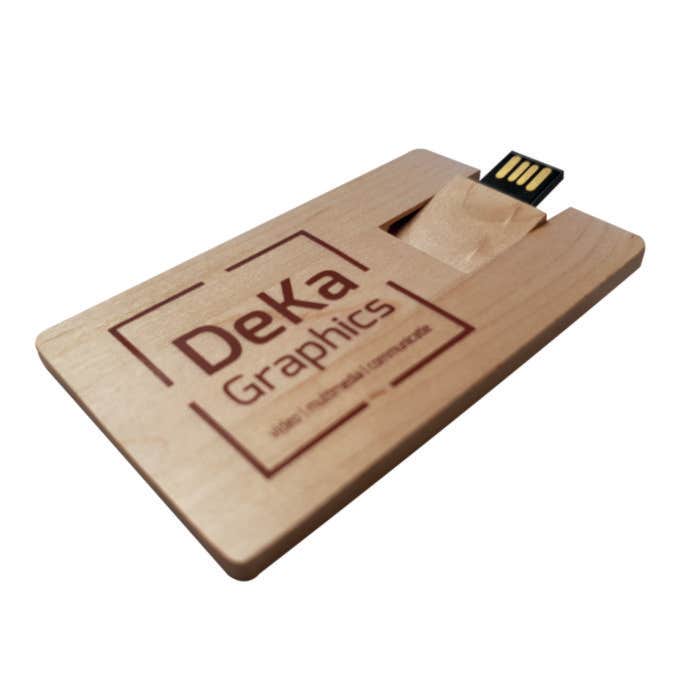 Wooden USB stick bank card
