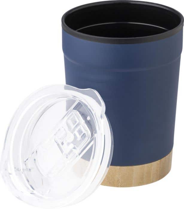 Reisbeker Sophia | 300 ml | RVS | Dubbelwandig | Bamboe detail