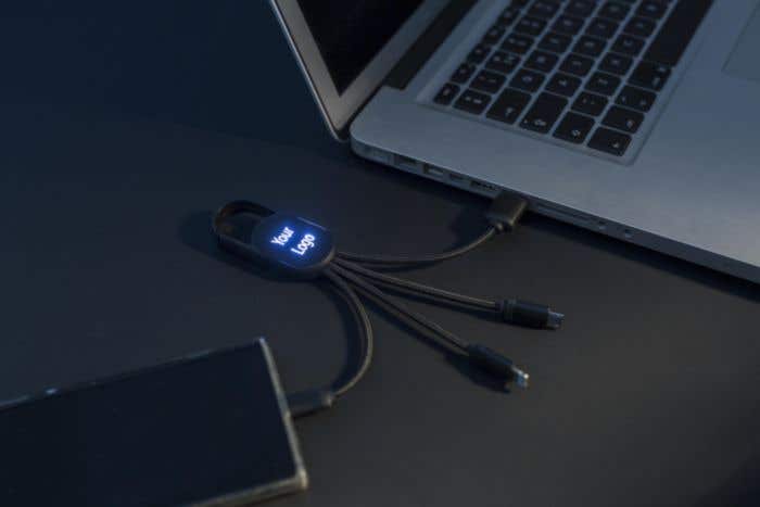 Oplaadkabel met oplichtend logo 4-in-1