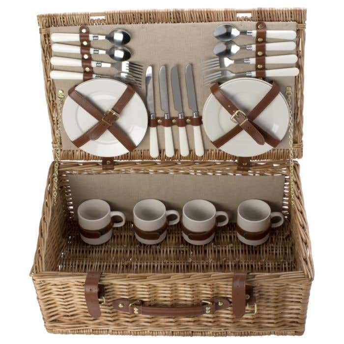 Picknickmand Willow | 4 personen | Servies en bestek
