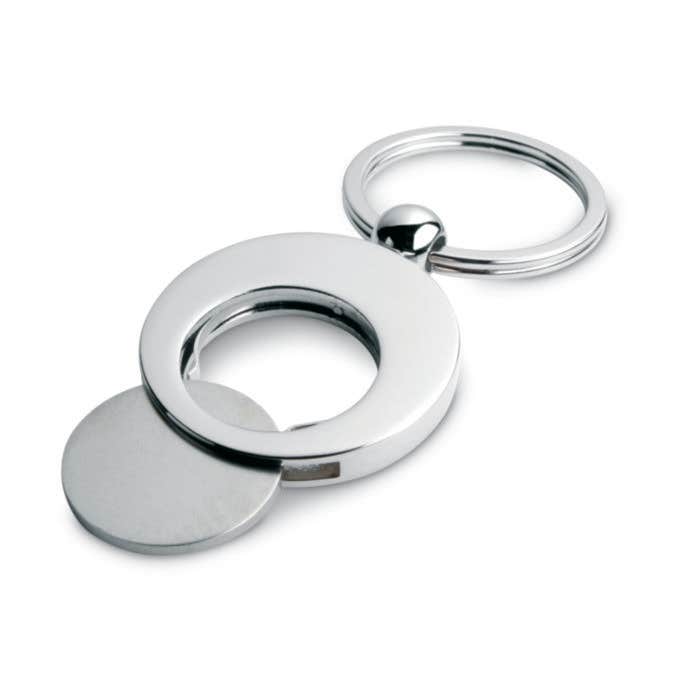 Metal key ring with token EURING