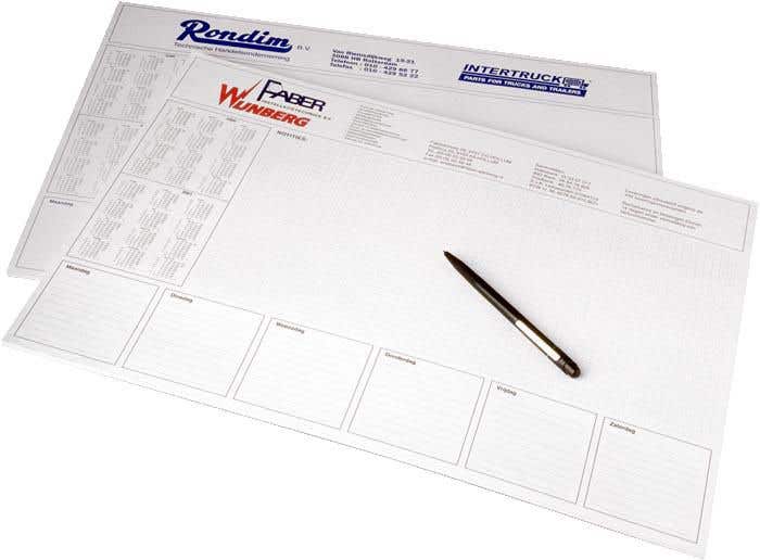 Bureau Onderlegger Timenote