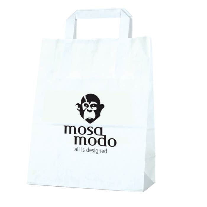 Paper shopping bag Flat handle 22 x 11 x 31 cm