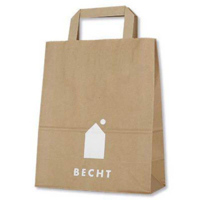 Paper shopping bag Flat handle 26 x 16,5 x 33 cm