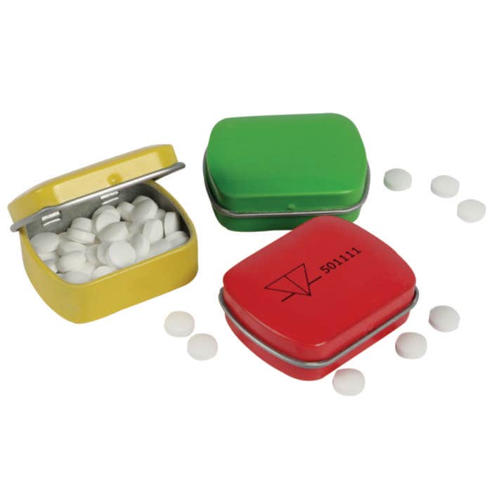 Scharnierblikje met extra strong mints