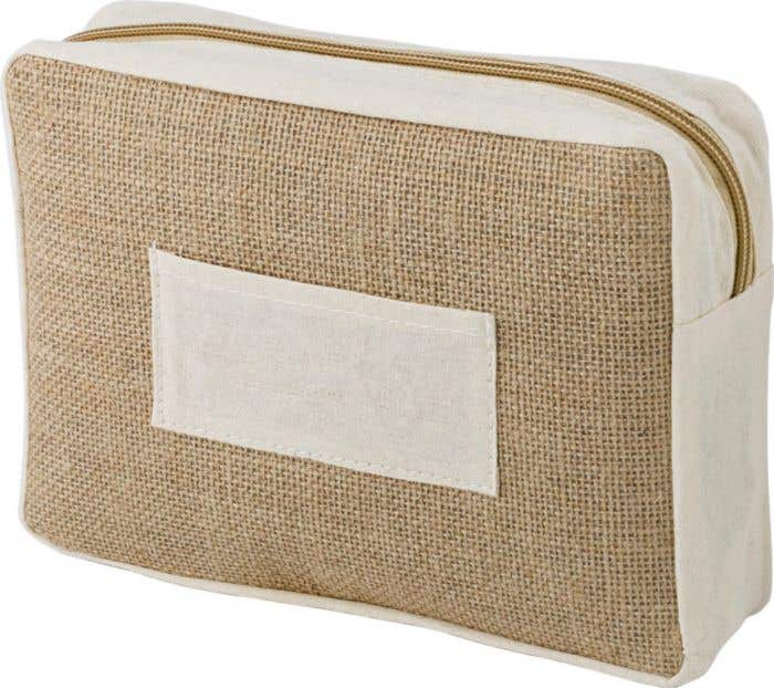 Toilettas Julian | 1,8 L | Jute | Katoenen voorvak