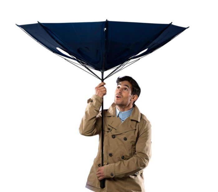 Stormparaplu Rick | Ø 128,5 cm | Dubbele laag | Metaal