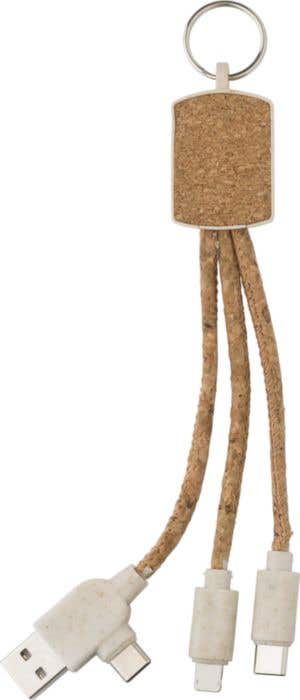 RVS Sleutelhanger Oplaadkabel Landry