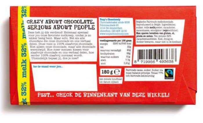 Tony's Chocolonely Melk Bedankt [180 gram]