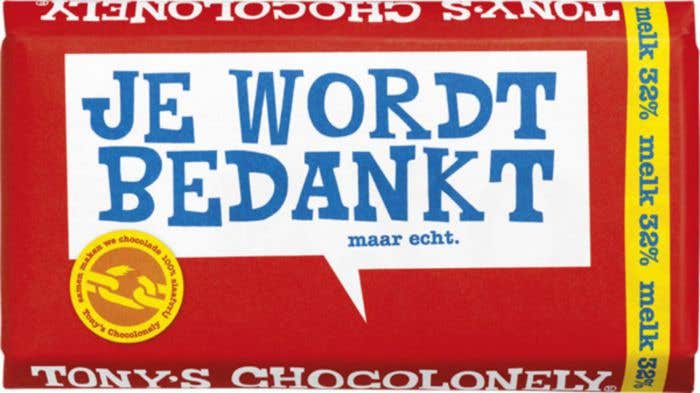 Tony's Chocolonely Melk Bedankt [180 gram]