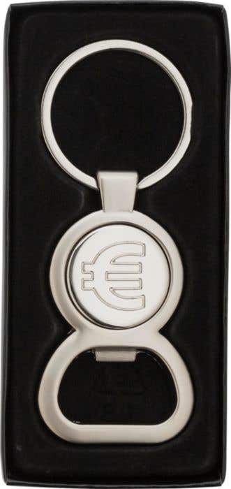 Sleutelhanger met opener en € 0,50 munt