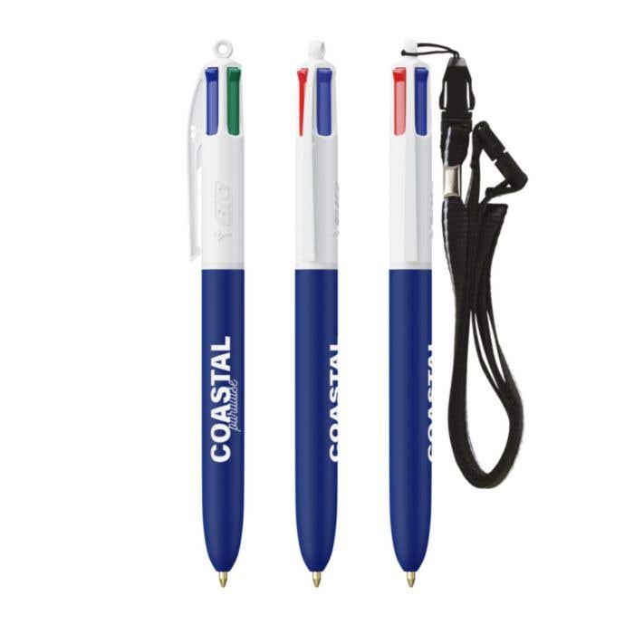 BIC® Balpen Met Lanyard 4 Colours® Soft [4-in-1]