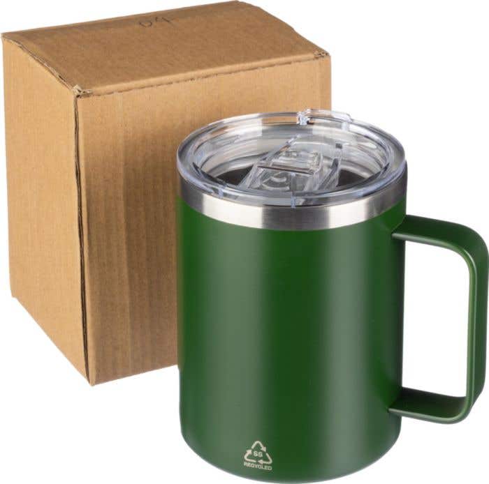 Reisbeker Renate | 300 ml | Gerecycled RVS | Dubbelwandig | Klikdeksel