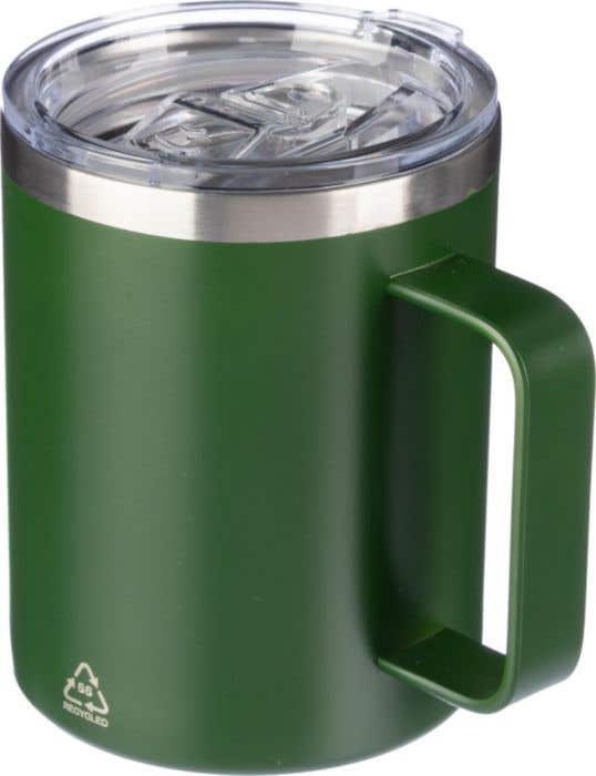 Reisbeker Renate | 300 ml | Gerecycled RVS | Dubbelwandig | Klikdeksel