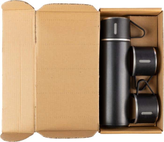 Thermosfles Herbert | 420 ml | RVS | Dubbelwandig | 2 drinkbekers 150 ml