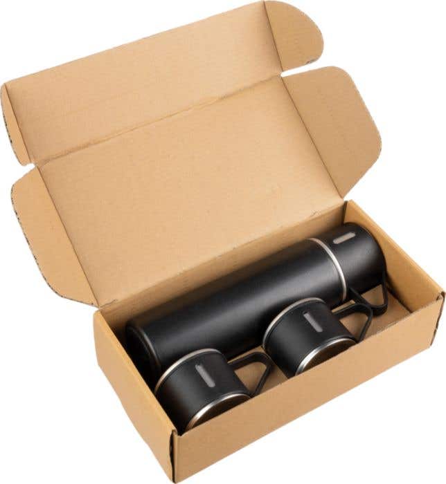 Thermosfles Herbert | 420 ml | RVS | Dubbelwandig | 2 drinkbekers 150 ml