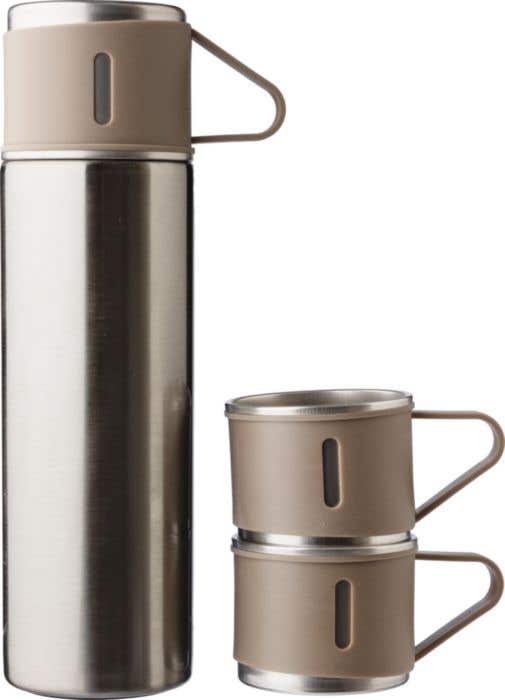 Thermosfles Herbert | 420 ml | RVS | Dubbelwandig | 2 drinkbekers 150 ml