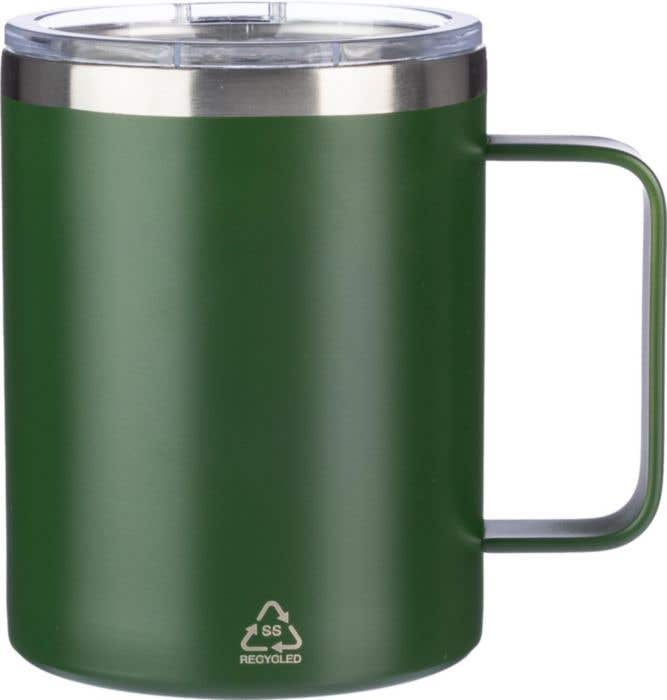 Reisbeker Renate | 300 ml | Gerecycled RVS | Dubbelwandig | Klikdeksel