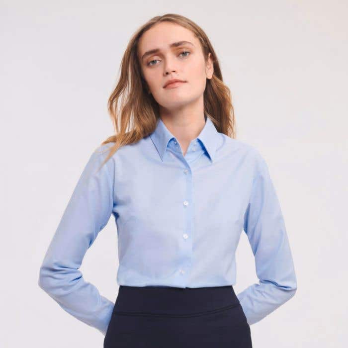 Russel overhemd Oxford Easy Care Dames
