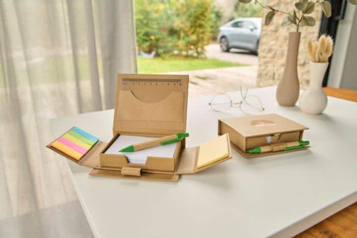 Notitieblok Glenn | Sticky notes | Liniaal | Met pen
