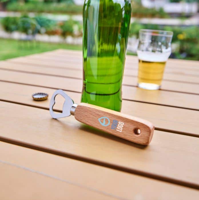 Flesopener Travis | Hout | RVS