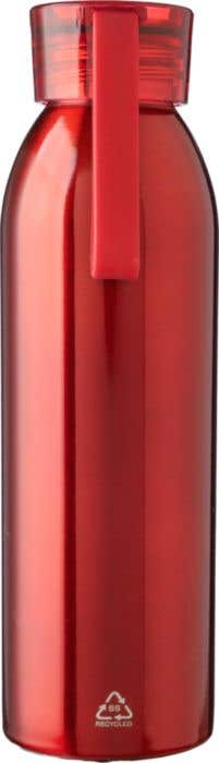 Drinkfles Cindy | 650 ml | Gerecycled RVS | Enkelwandig | Draagband