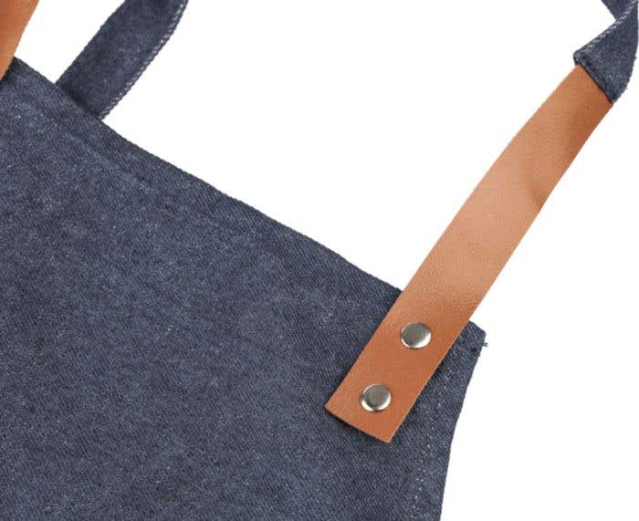 Keukenschort Greg | Denim | 2 voorvakken