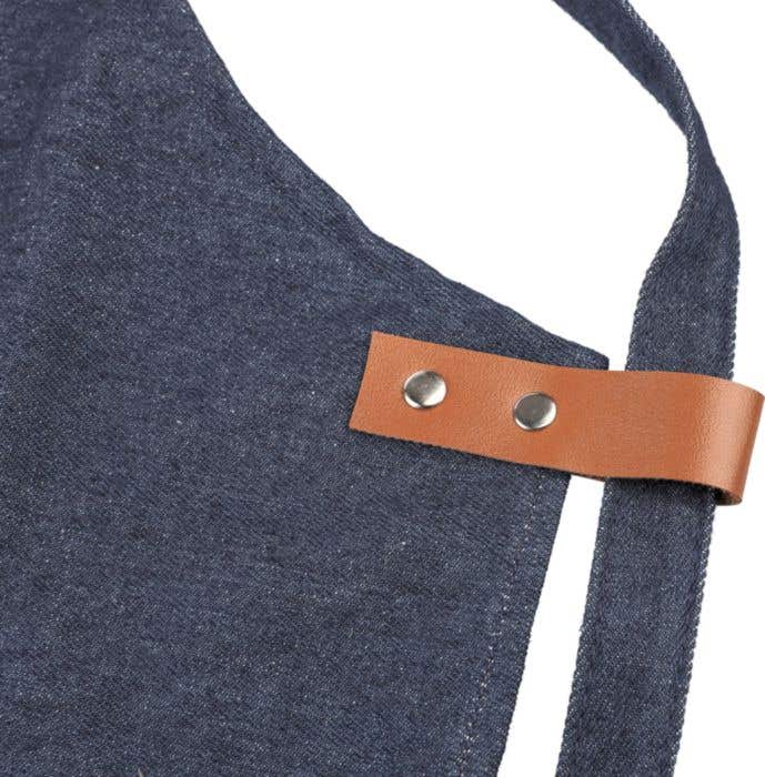 Keukenschort Greg | Denim | 2 voorvakken