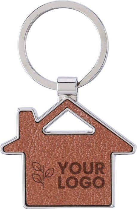 Sleutelhanger Jim | Gerecycled leer | Huisvorm