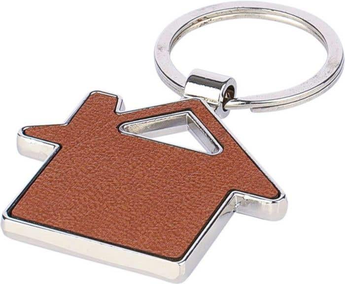 Sleutelhanger Jim | Gerecycled leer | Huisvorm