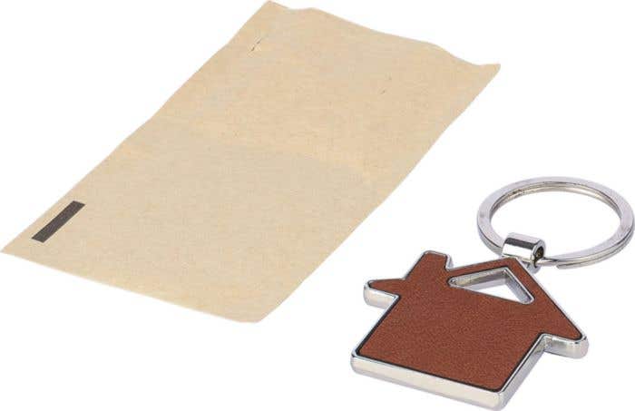 Sleutelhanger Jim | Gerecycled leer | Huisvorm