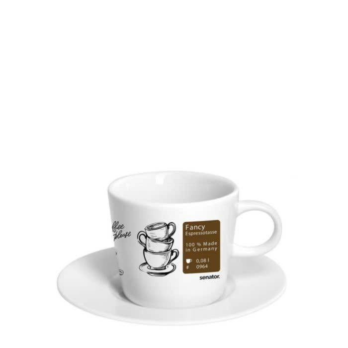 Senator Espresso Kop en Schotel Fancy [90 ml]