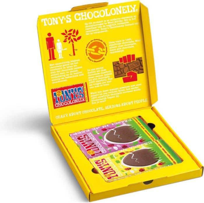 Tony's Chocolonely chocolate Giftbox Easter duo incl. 2 bars