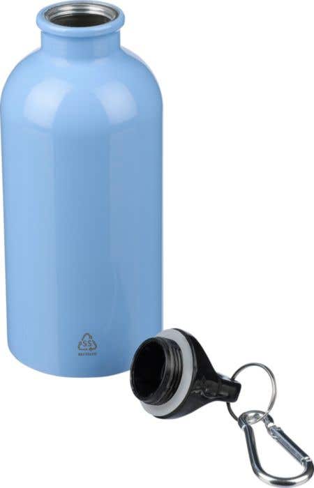 Drinkfles Sable | 400 ml | Gerecycled RVS | Enkelwandig | Karabijnhaak