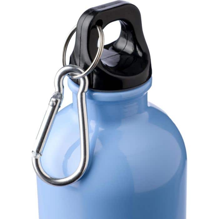 Drinkfles Sable | 400 ml | Gerecycled RVS | Enkelwandig | Karabijnhaak
