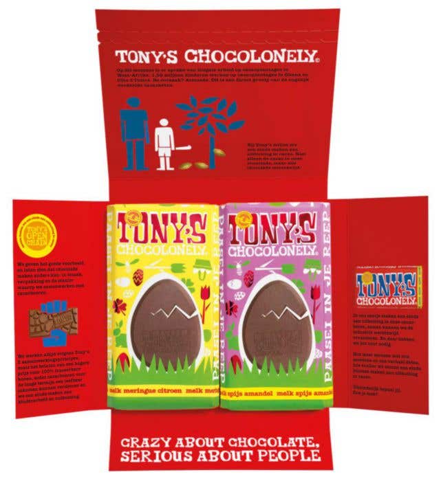 Tony's Chocolonely chocolate Giftbox Easter duo incl. 2 bars