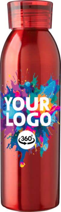 Drinkfles Cindy | 650 ml | Gerecycled RVS | Enkelwandig | Draagband