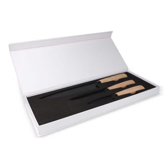 Messenset [3-delig] met beukenhout