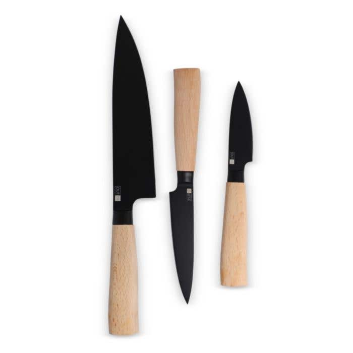 Messenset [3-delig] met beukenhout