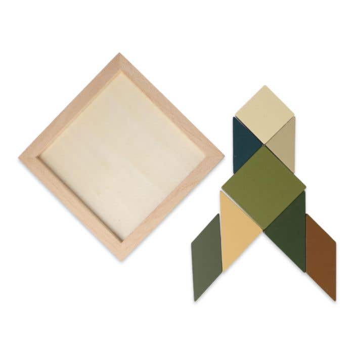 Houten tangram puzzel