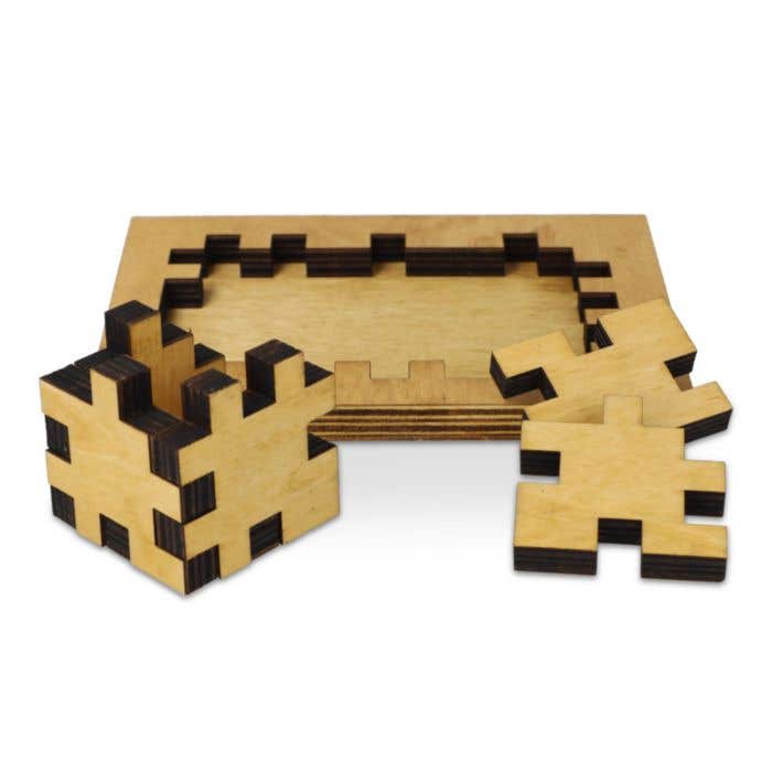 Puzzel kubus van -hout